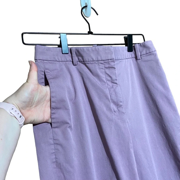 THEORY Lilac High-Rise‎ Straight Pant in Stretch Chino Size 4 - Picture 10 of 11